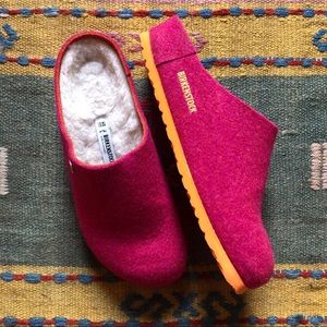 Birkenstock Kaprun Rivet Wool Felt Clog Rose 40